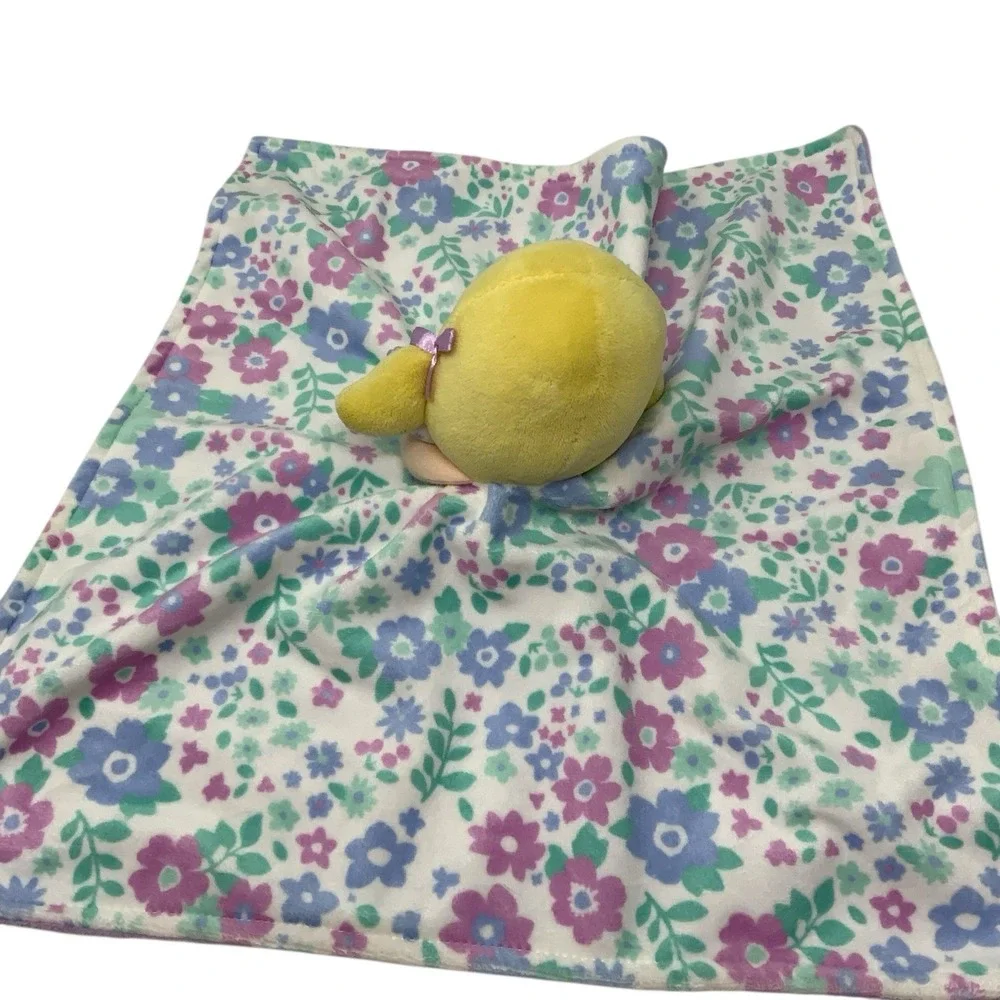 Carter's Security Blanket Lovey Blonde‎ Girl Babydoll Pigtails Dainty Floral